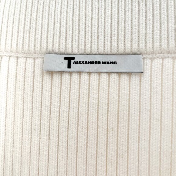 T Alexander Wang 2-Way Knit Zip Skit, White, XS/S - Picture 7 of 8